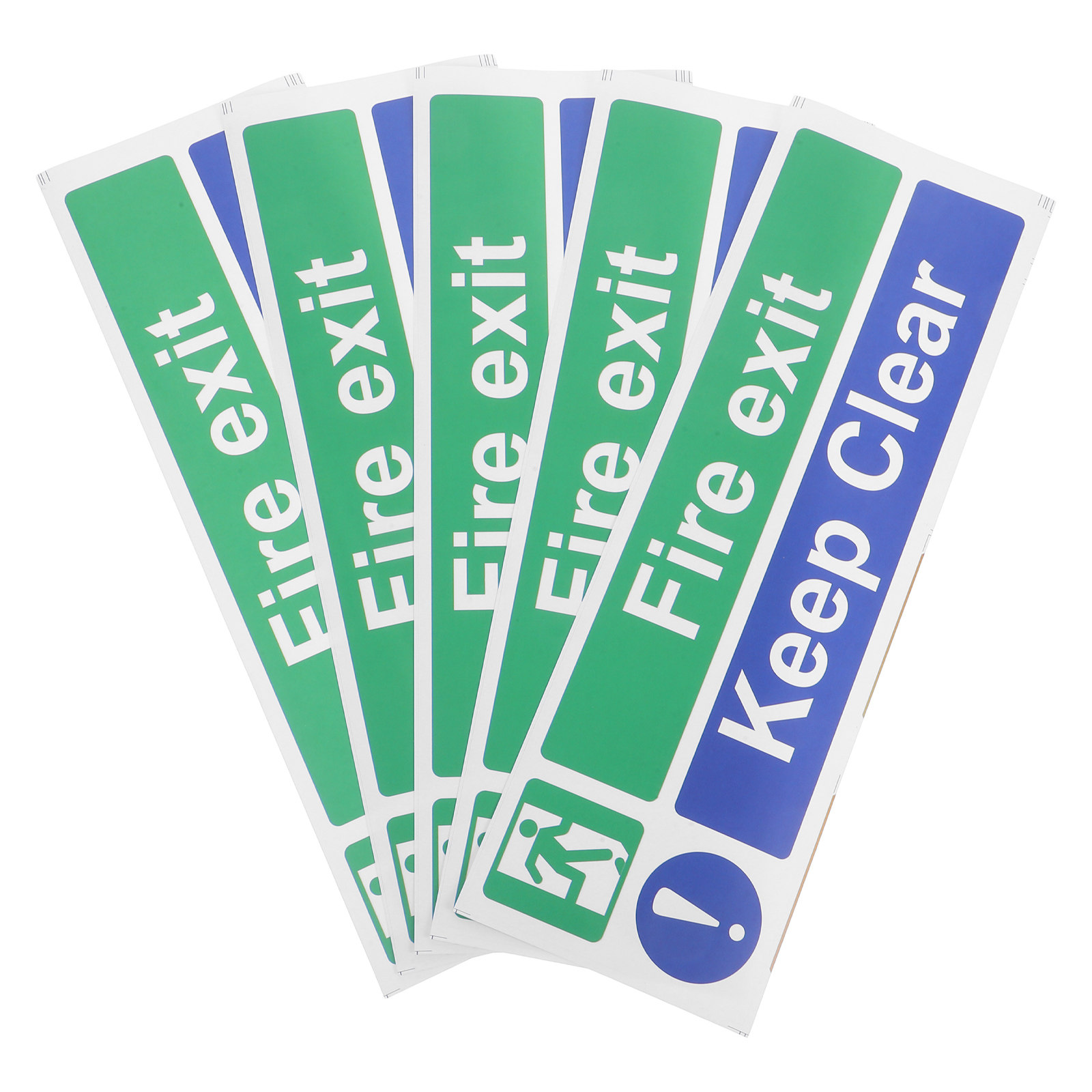 Emergency Exit Sign - 5Pcs Emergency Exit Keep Clear Label