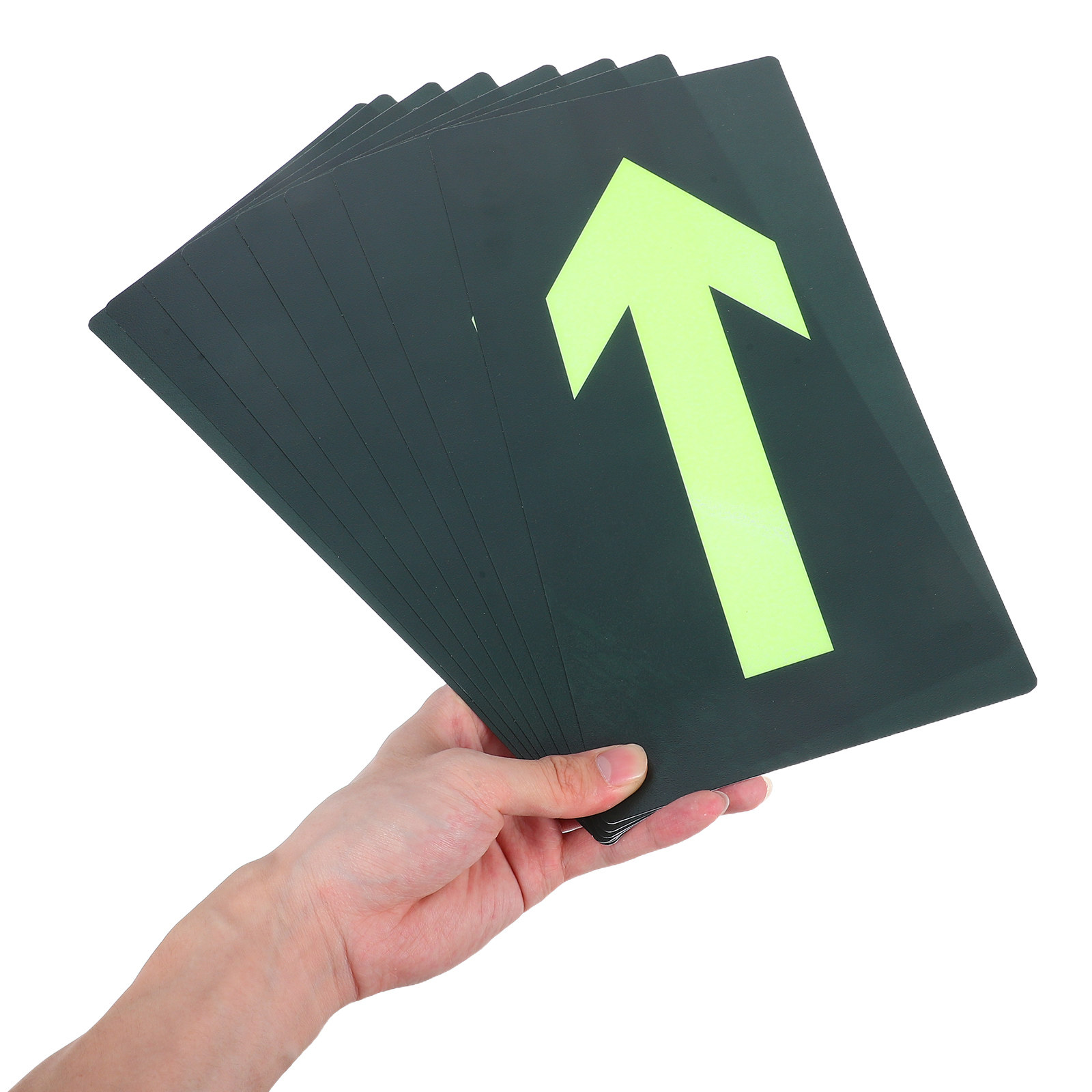 Emergency Exit Sign - 8Pcs Self Adhesive Glow Waterproof Emergency