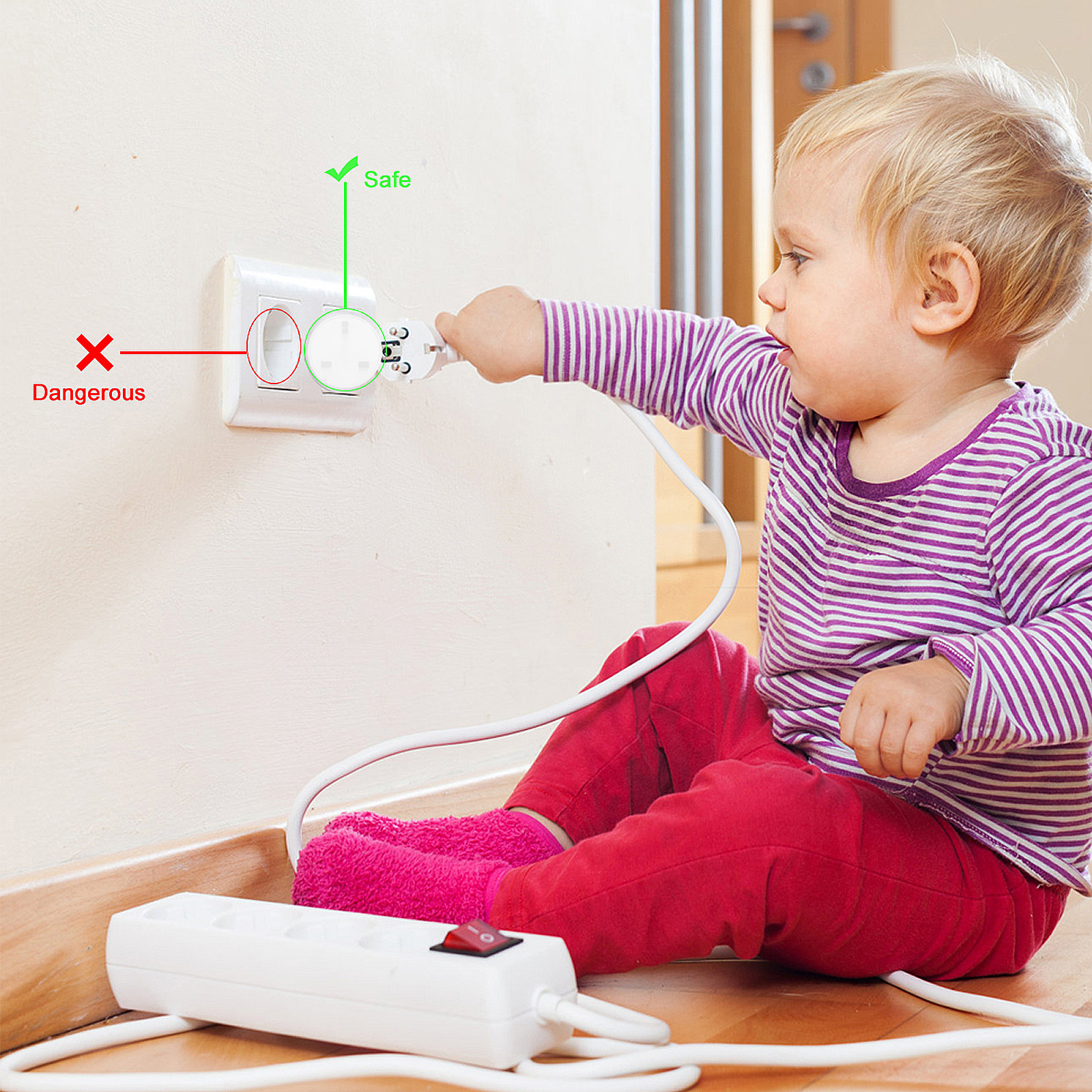 Outlet Cover Baby - 20Pcs Three-Hole Outlet Covers Baby Proof