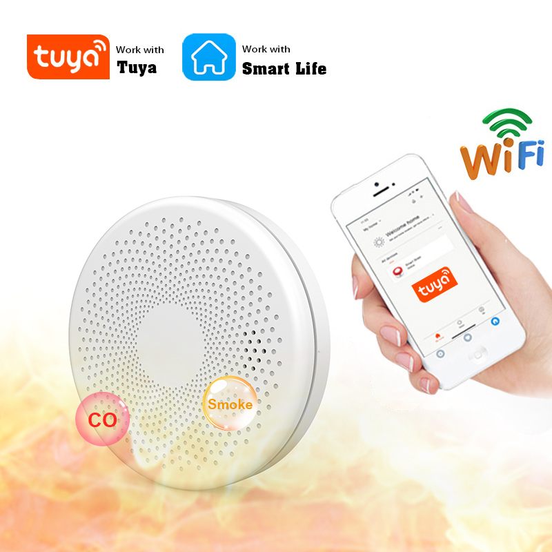 2 in 1 Version WiFi Tuya Smart - Smoke Detector Interconnected บทวิจารณ์และราคา