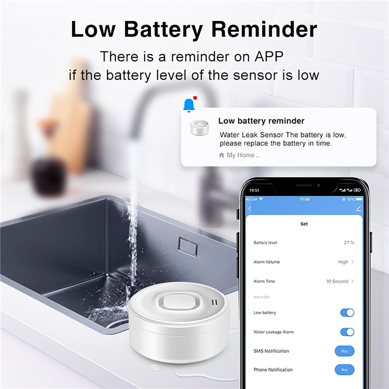 Tuya Smart WIFI Water Leak Sen - Water Alarm Sensor บทวิจารณ์และราคา