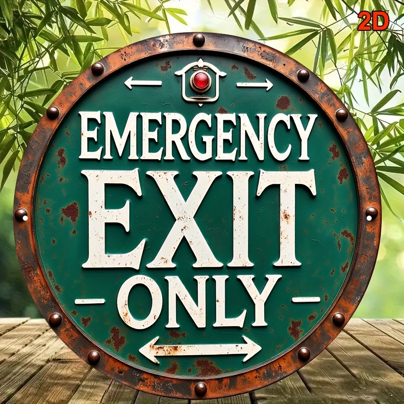 2D Industrial Retro Metal Emer - Emergency Exit Sign บทวิจารณ์และราคา