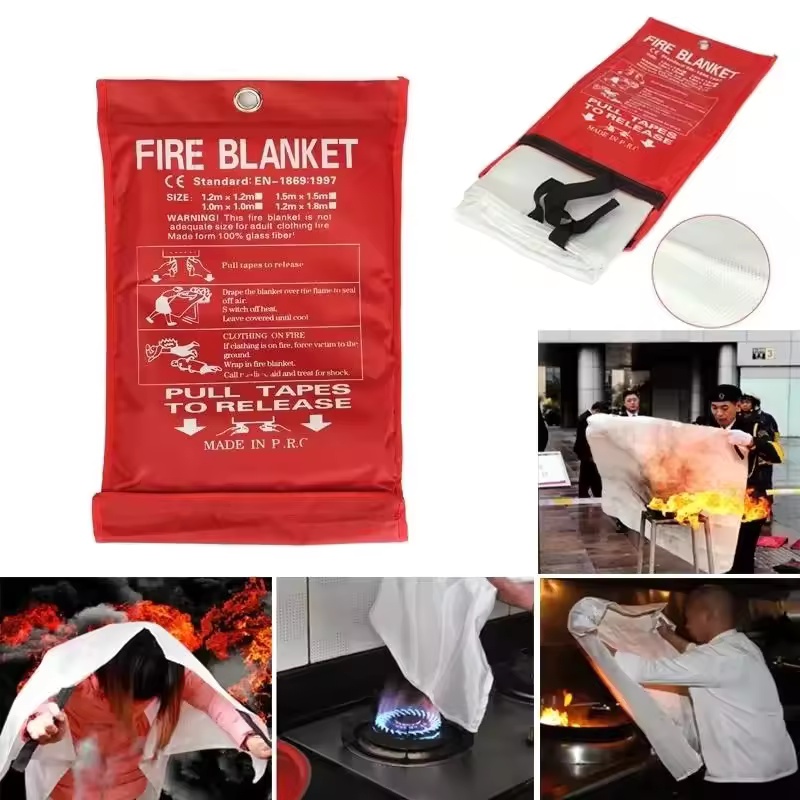 1mx1m Fire Blanket Emergency E - Fire Blanket Kitchen บทวิจารณ์และราคา
