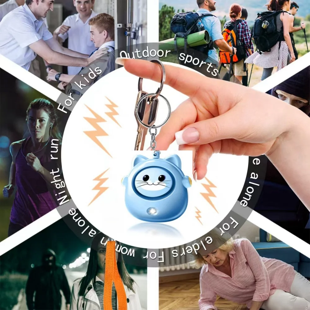 Cute Cat Personal Self Defense - Personal Alarm Keychain บทวิจารณ์และราคา