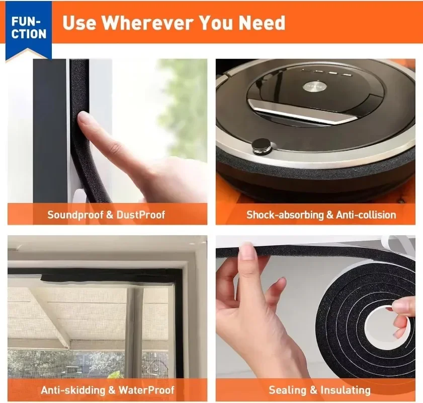 Thick Foam Window Sealing Stri - Window Lock Bar บทวิจารณ์และราคา