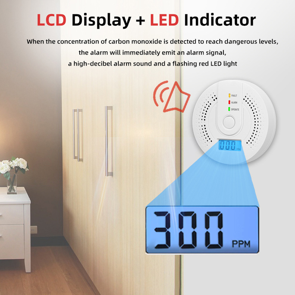 5-1PCS Digital Carbon Monoxide - Smoke Detector Interconnected บทวิจารณ์และราคา