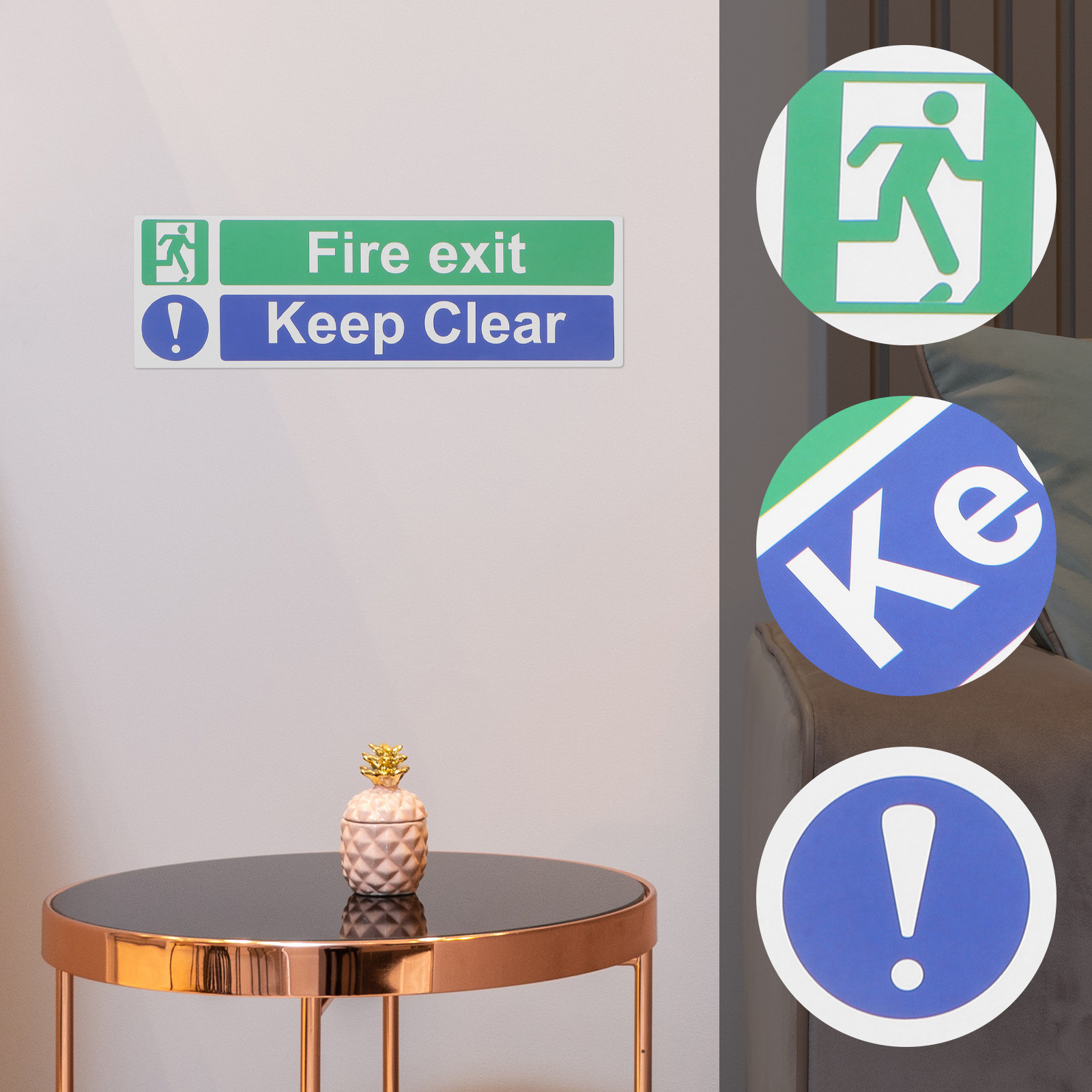 5Pcs Emergency Exit Keep Clear - Emergency Exit Sign บทวิจารณ์และราคา