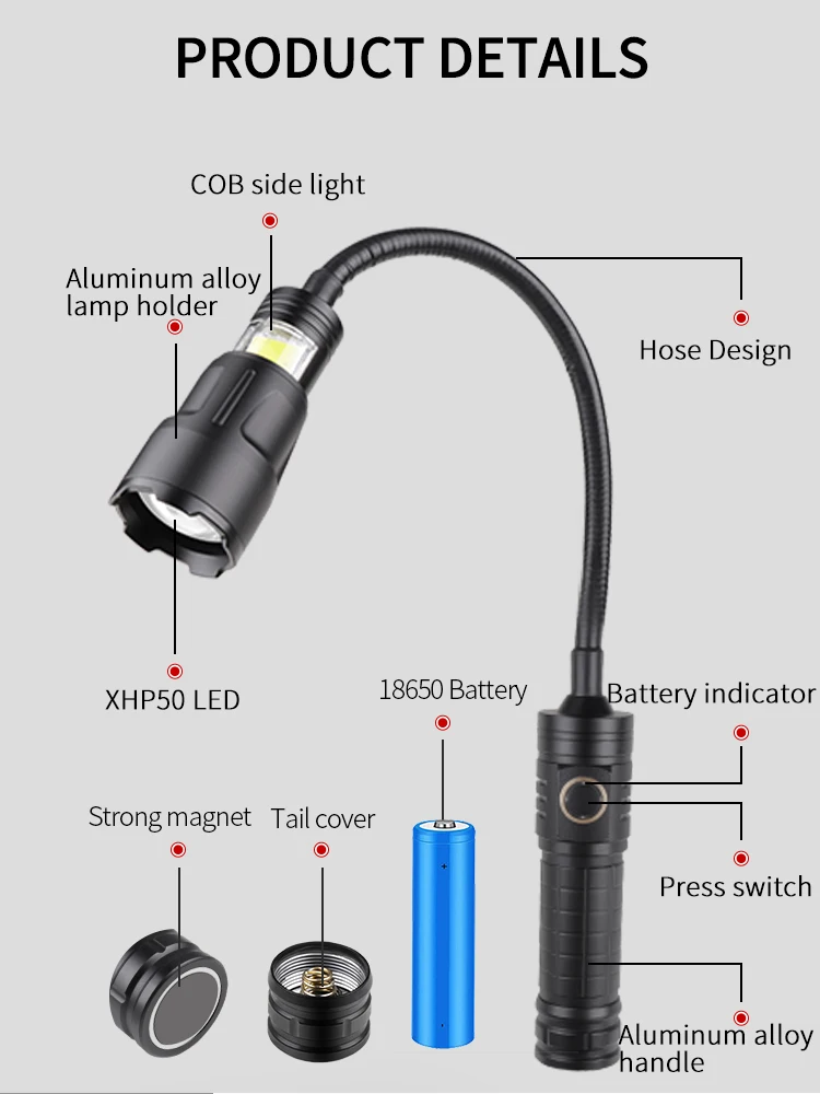 USB Rechargeable XHP50 LED Fla - Power Outage Light บทวิจารณ์และราคา