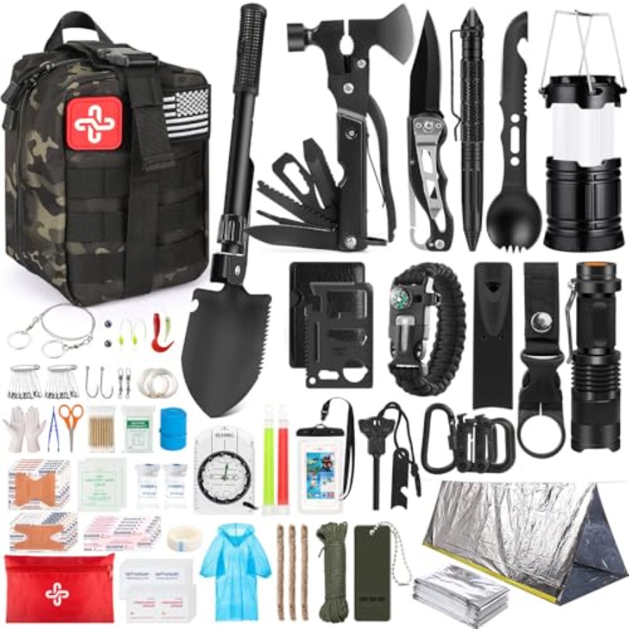 Survival Kit, 250Pcs Survival  - First Aid Bag Kit บทวิจารณ์และราคา