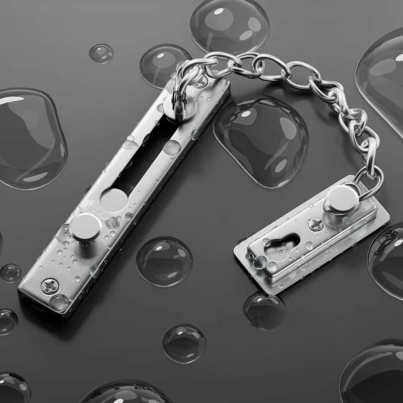 No Drill Stainless Steel Secur - Security Chain Door บทวิจารณ์และราคา