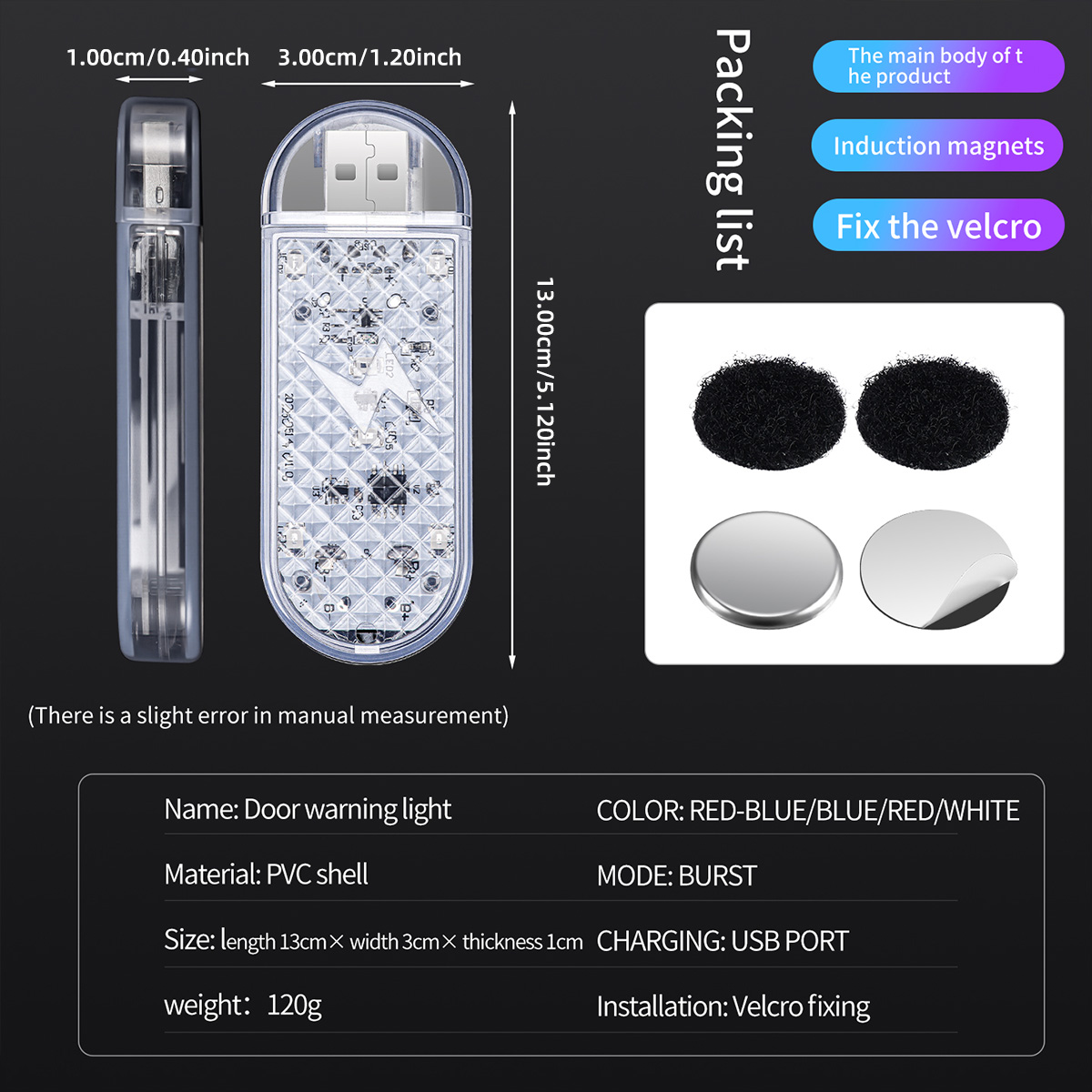 1/2pcs Car Door LED Strobe War - Emergency Exit Sign บทวิจารณ์และราคา
