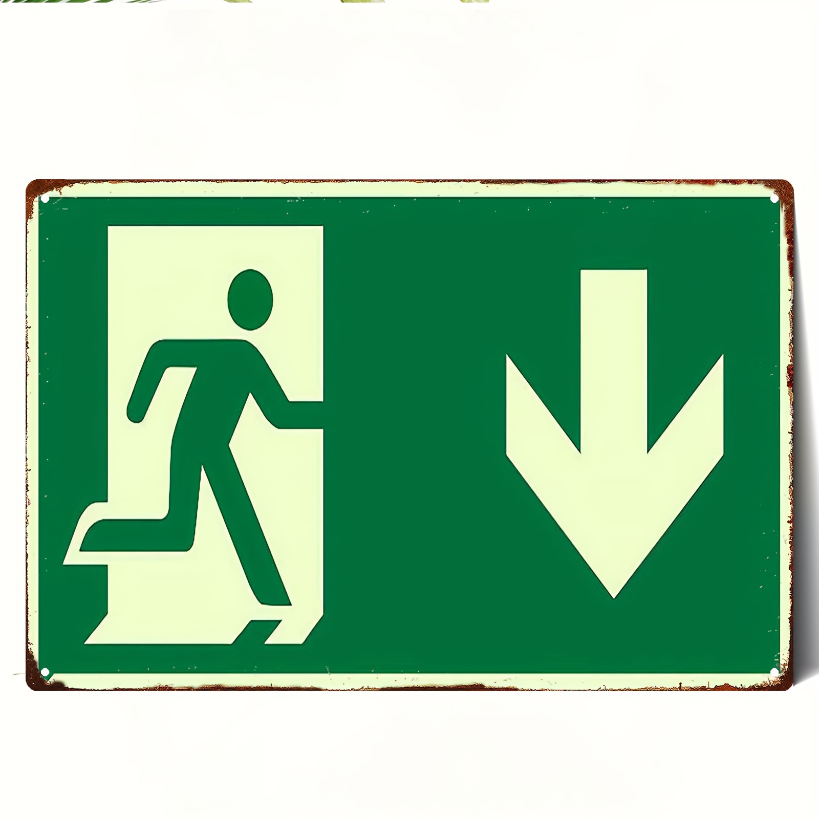 2D Vintage Metal Iron Sign | P - Emergency Exit Sign บทวิจารณ์และราคา