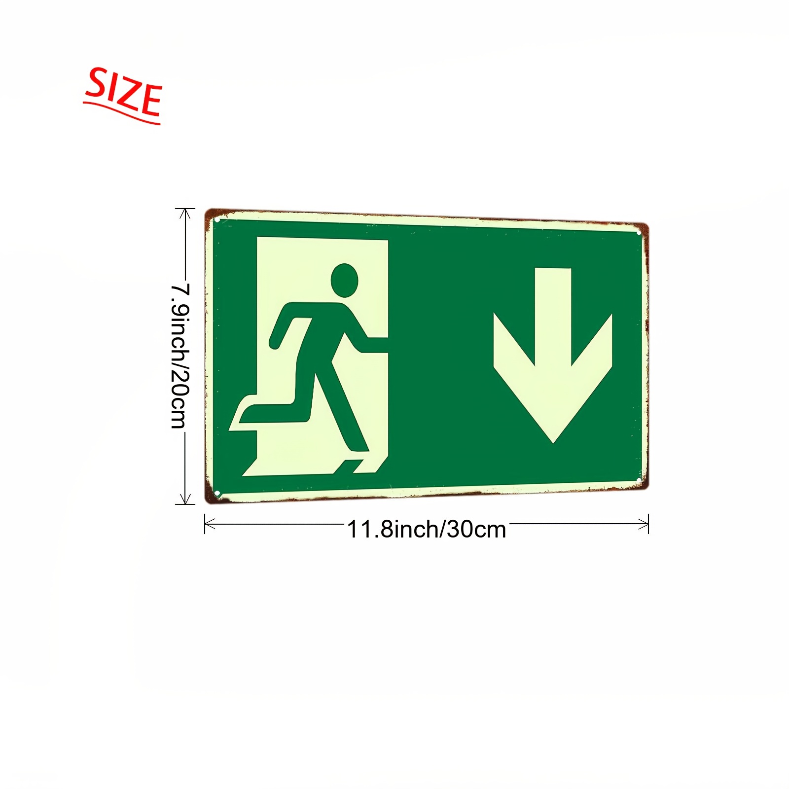2D Vintage Metal Iron Sign | P - Emergency Exit Sign บทวิจารณ์และราคา