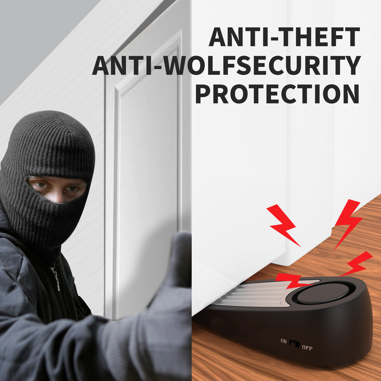 Wireless 130dB Door Stop Alarm - Door Stop Alarm บทวิจารณ์และราคา