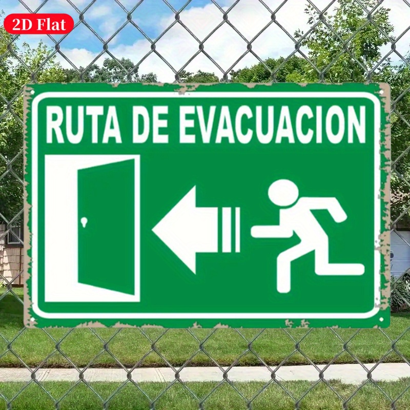 （2D Tin painting）Vintage Metal - Emergency Exit Sign บทวิจารณ์และราคา