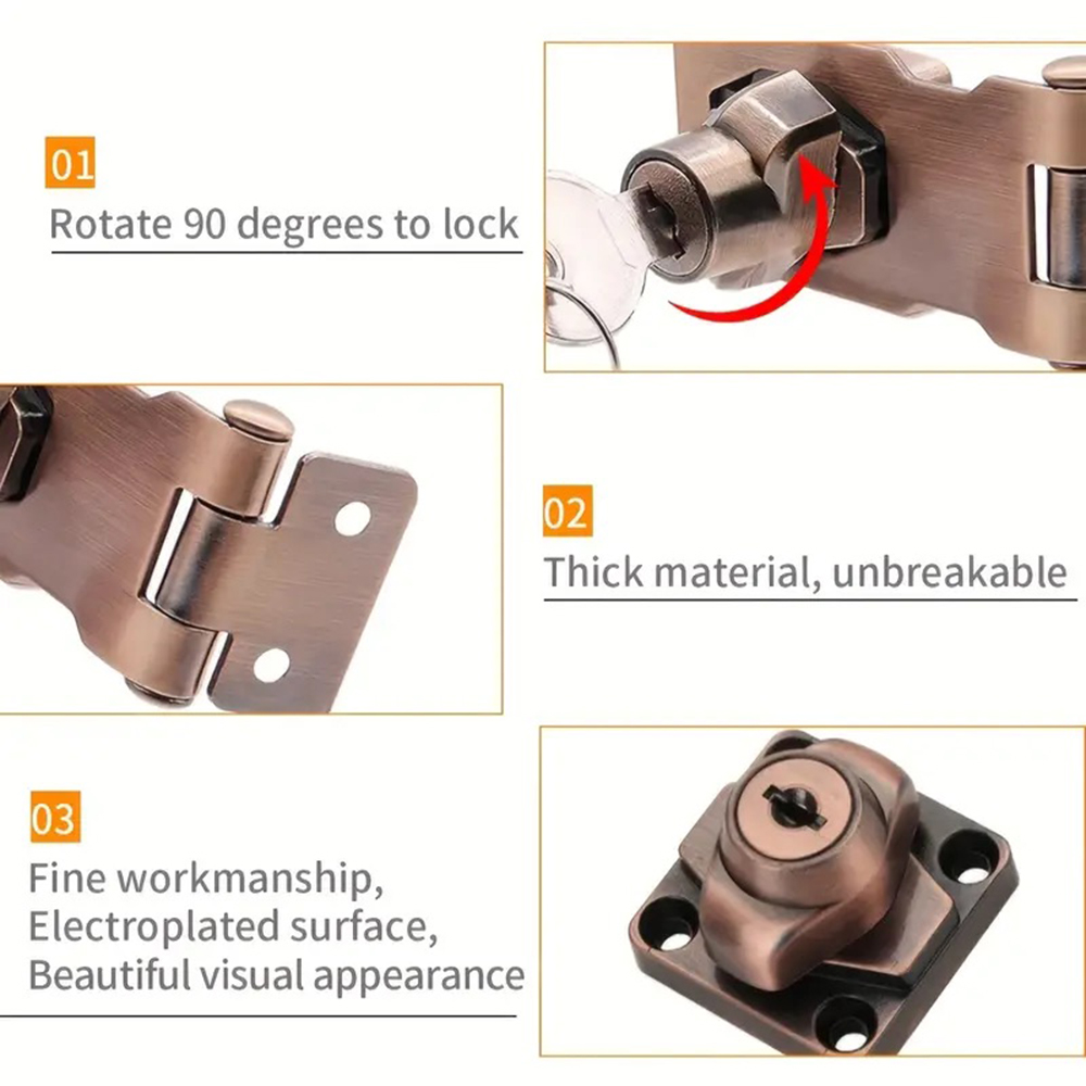 Locking Hasp Heavy Duty Lockin - Medicine Cabinet Lock บทวิจารณ์และราคา