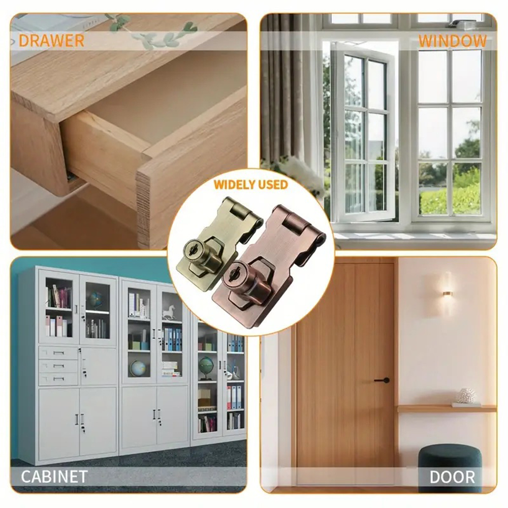 Locking Hasp Heavy Duty Lockin - Medicine Cabinet Lock บทวิจารณ์และราคา