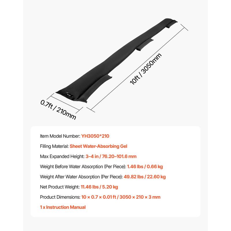 Flood Barrier, 8 Pack, 10 x 0. - Flood Barrier Bag บทวิจารณ์และราคา