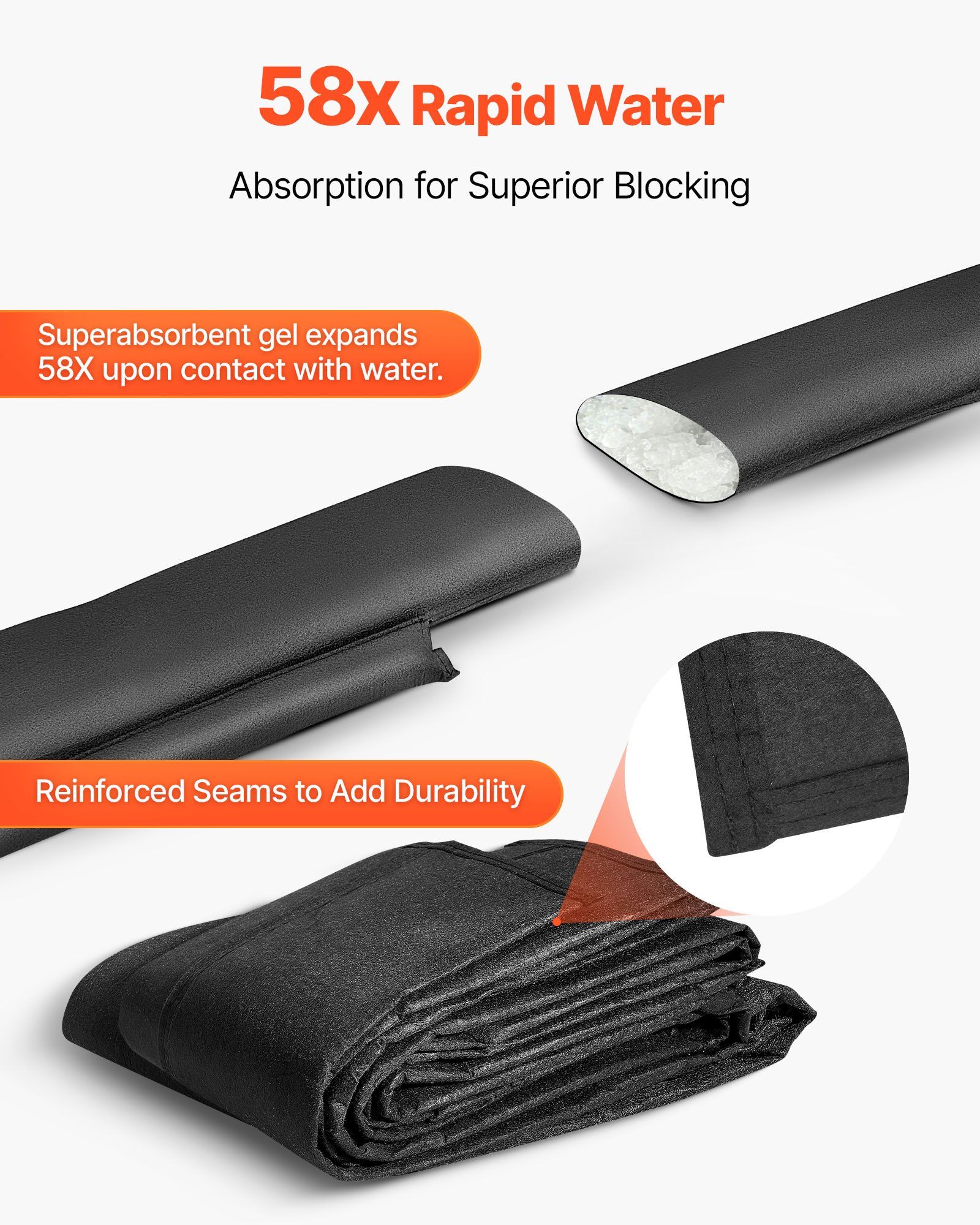 Flood Barrier, 8 Pack, 1.6 x 1 - Flood Barrier Bag บทวิจารณ์และราคา