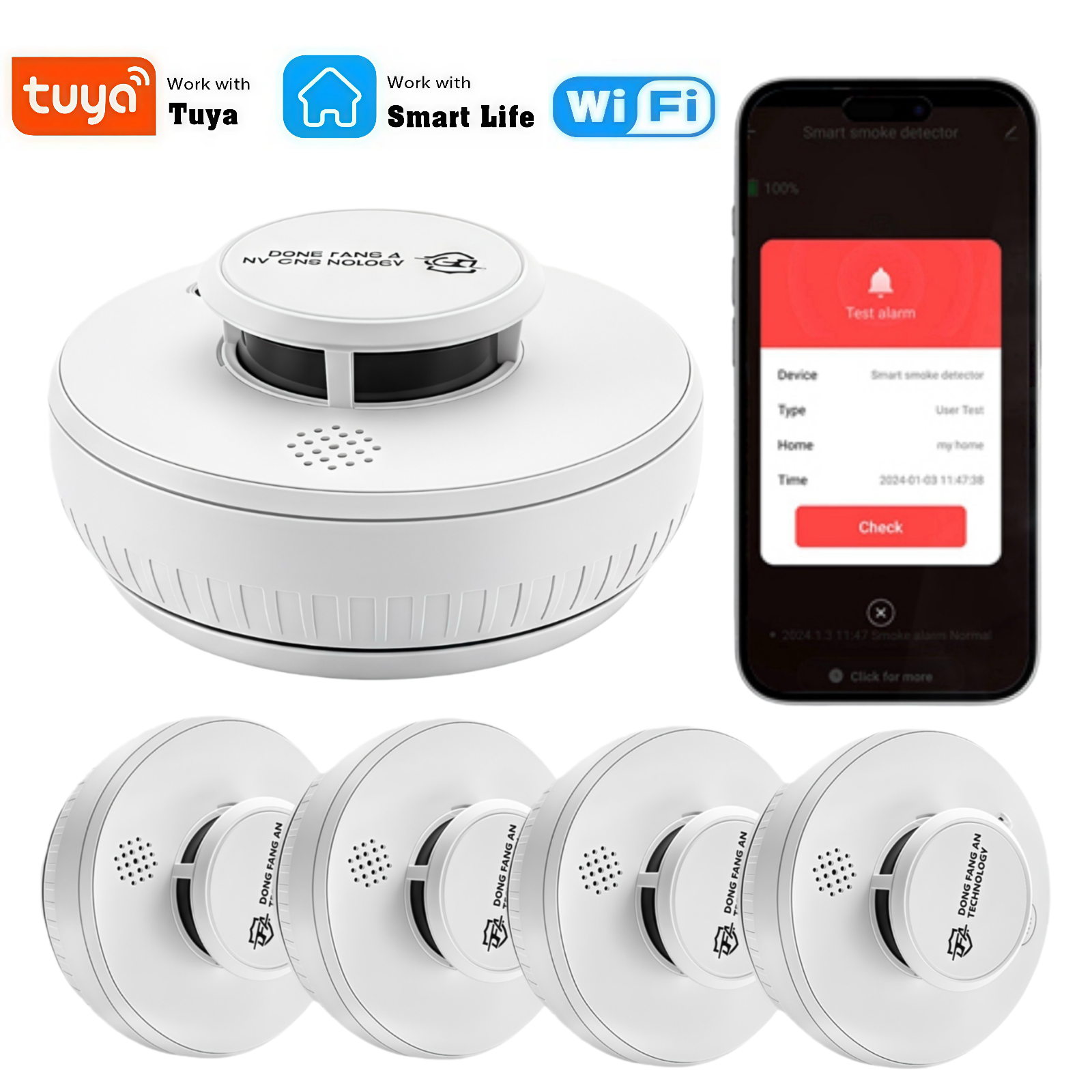DFA Wifi Smoke Detector 2 in1  - Smoke Detector Interconnected บทวิจารณ์และราคา