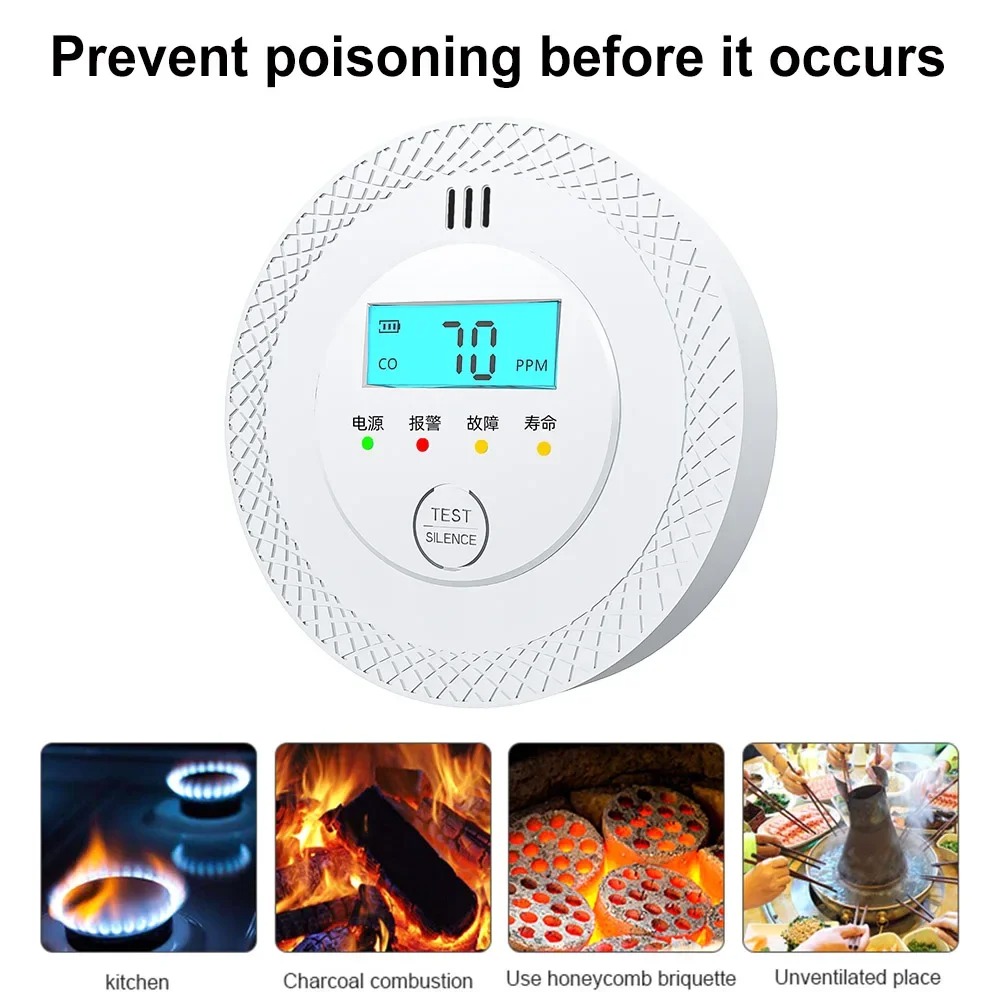 Carbon Monoxide Alarm Detector - Smoke Detector Interconnected บทวิจารณ์และราคา