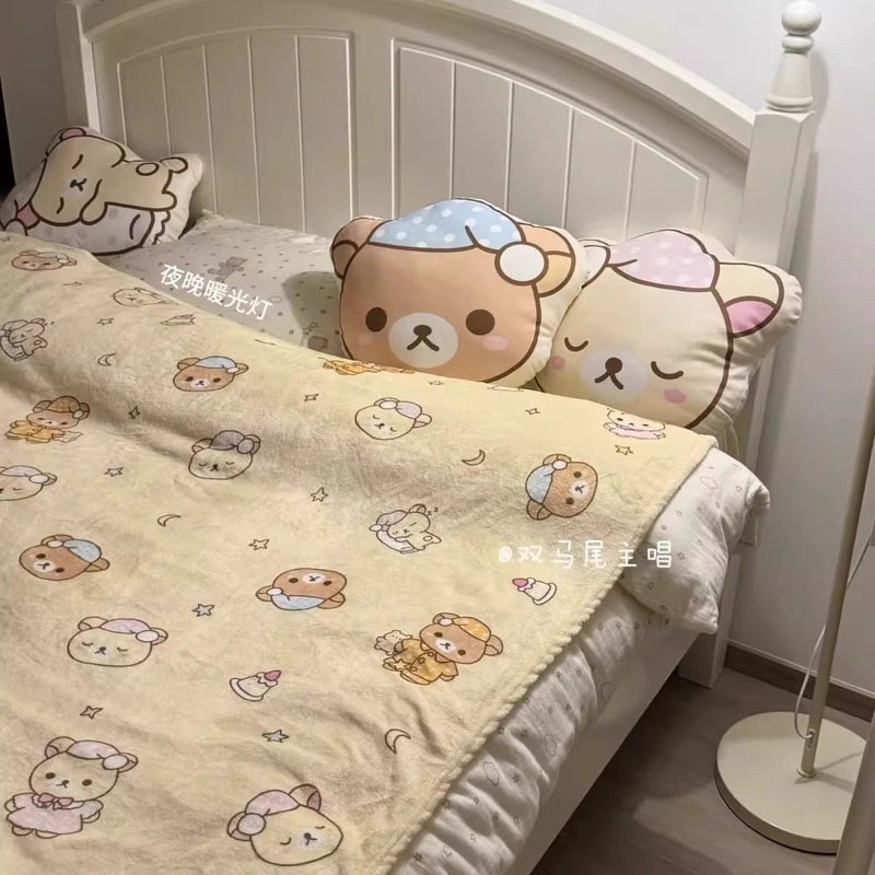 Cartoon Rilakkuma Flannel Thro - Fire Blanket Kitchen บทวิจารณ์และราคา