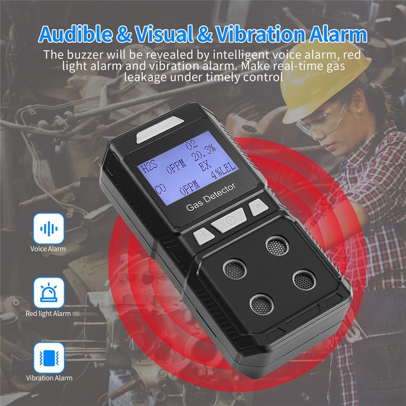 Portable 4 Gas Detector Toxic  - Co Detector Plug บทวิจารณ์และราคา
