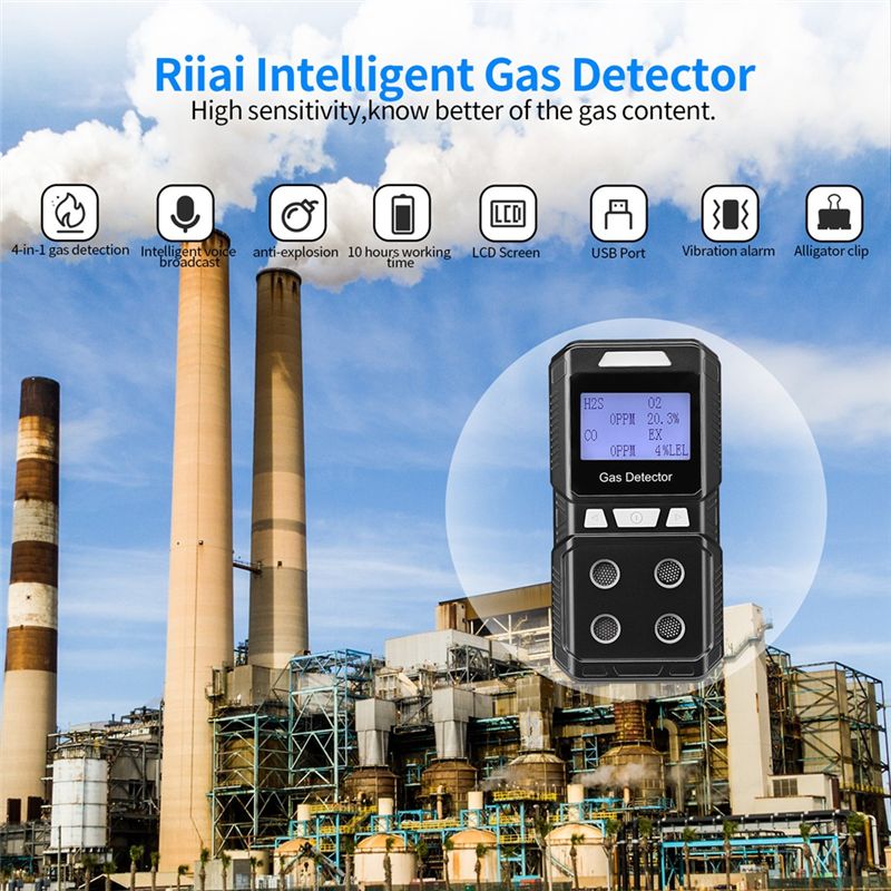 Portable 4 Gas Detector Toxic  - Co Detector Plug บทวิจารณ์และราคา