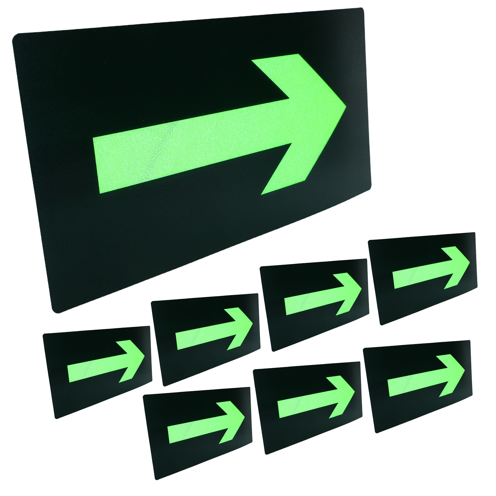 8Pcs Fire Evacuation Arrow Sti - Emergency Exit Sign บทวิจารณ์และราคา