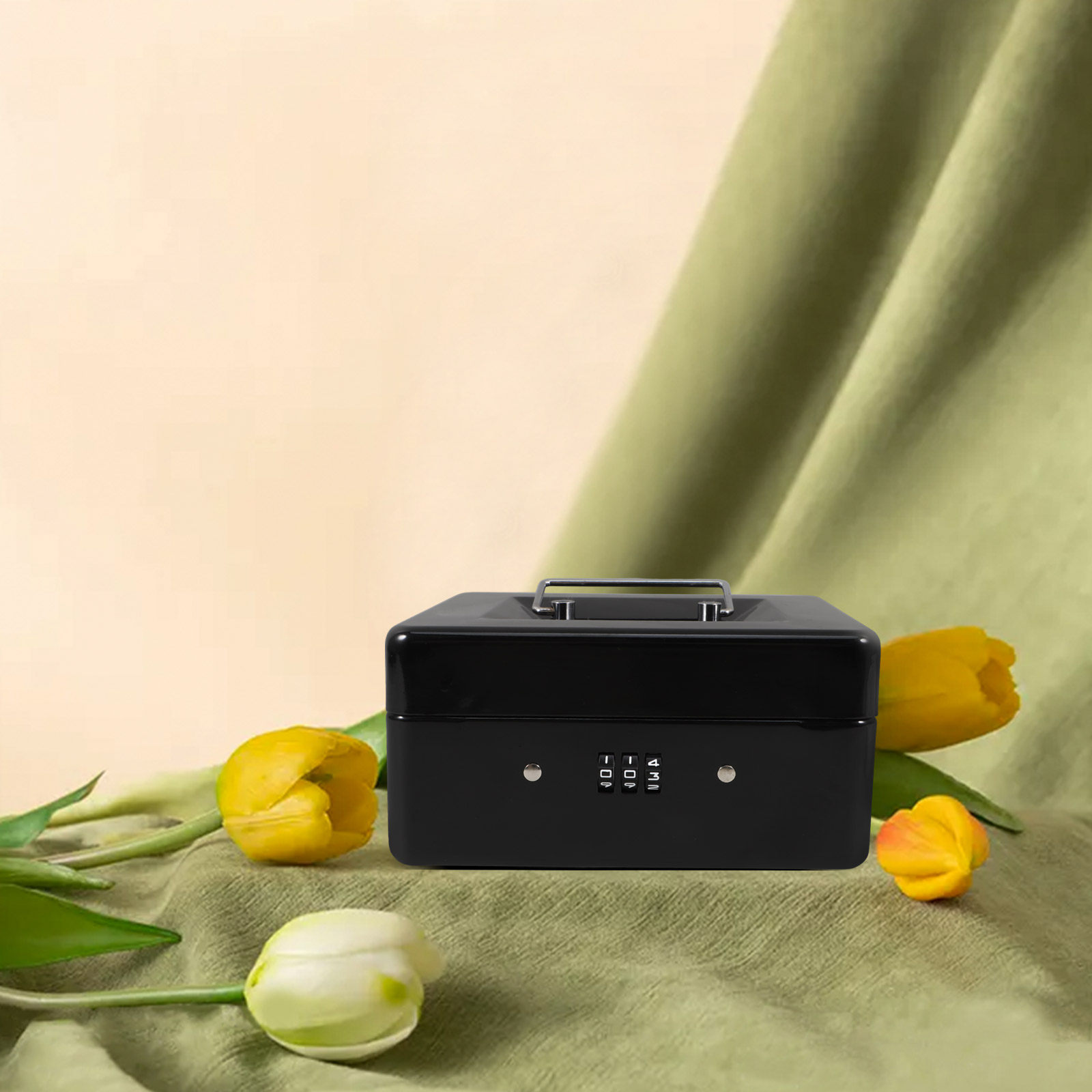 Small Lockable Steel Cash Box  - Lockbox Key Secure บทวิจารณ์และราคา