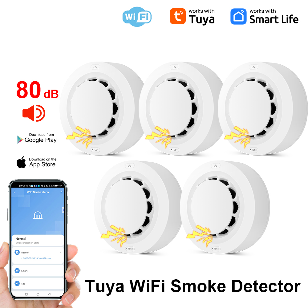 Tuya WiFi Smoke Alarm Fire Pro - Smoke Detector Interconnected บทวิจารณ์และราคา