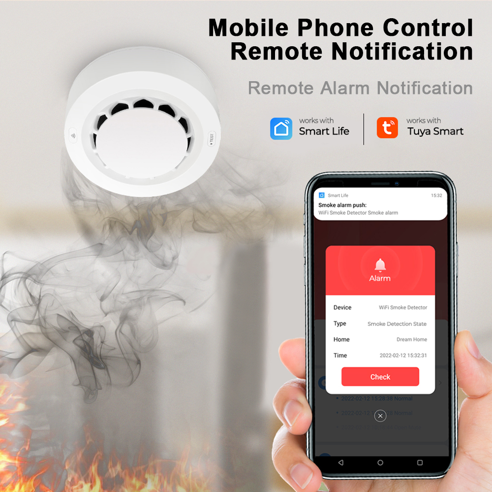 Tuya WiFi Smoke Alarm Fire Pro - Smoke Detector Interconnected บทวิจารณ์และราคา