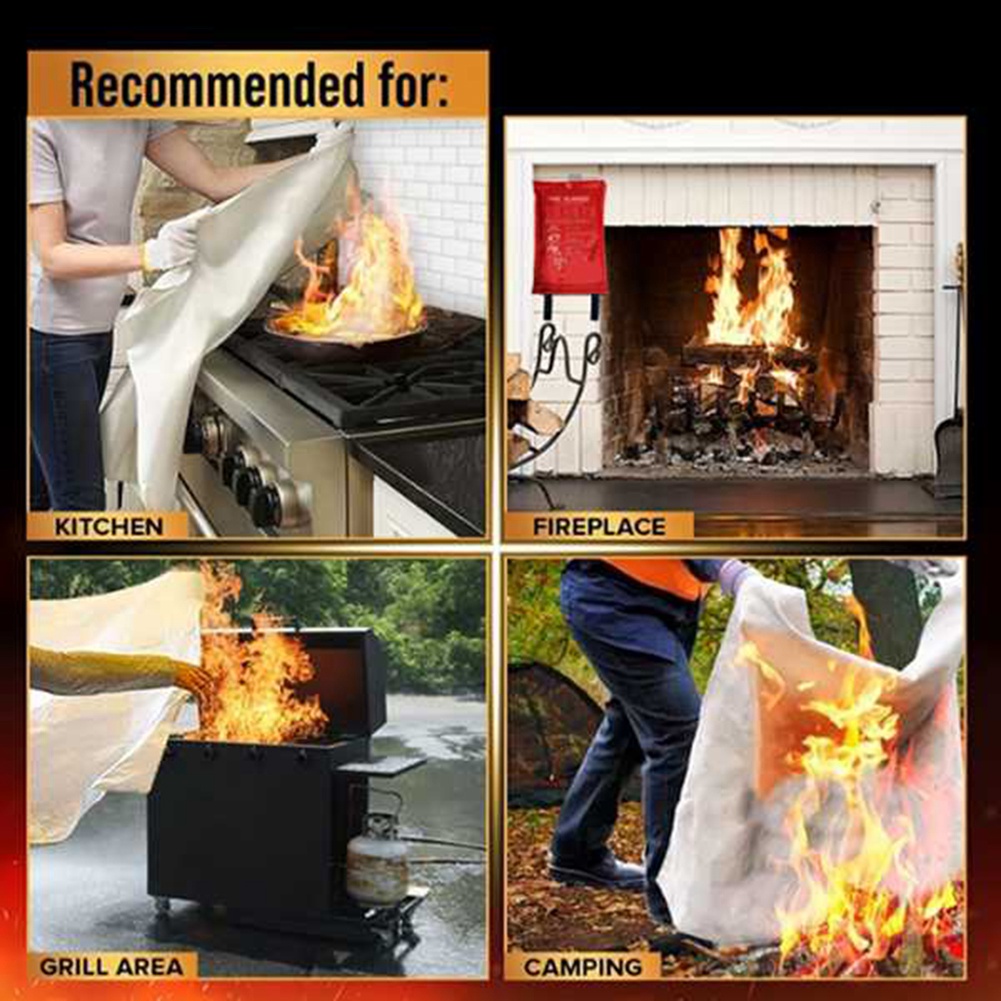 AED2-Emergency Fire Blanket, F - Fire Blanket Kitchen บทวิจารณ์และราคา