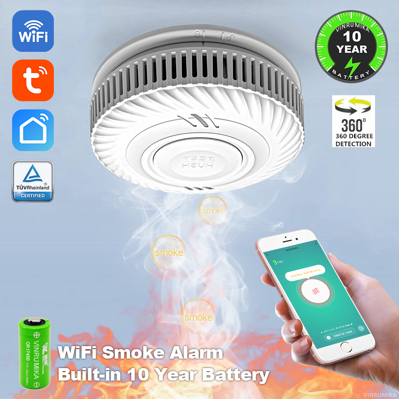 WiFi Tuya Smart Smoke Detector - Smoke Detector Interconnected บทวิจารณ์และราคา