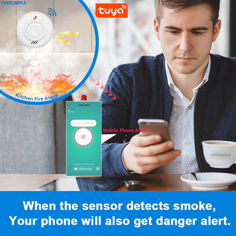 WiFi Tuya Smart Smoke Detector - Smoke Detector Interconnected บทวิจารณ์และราคา