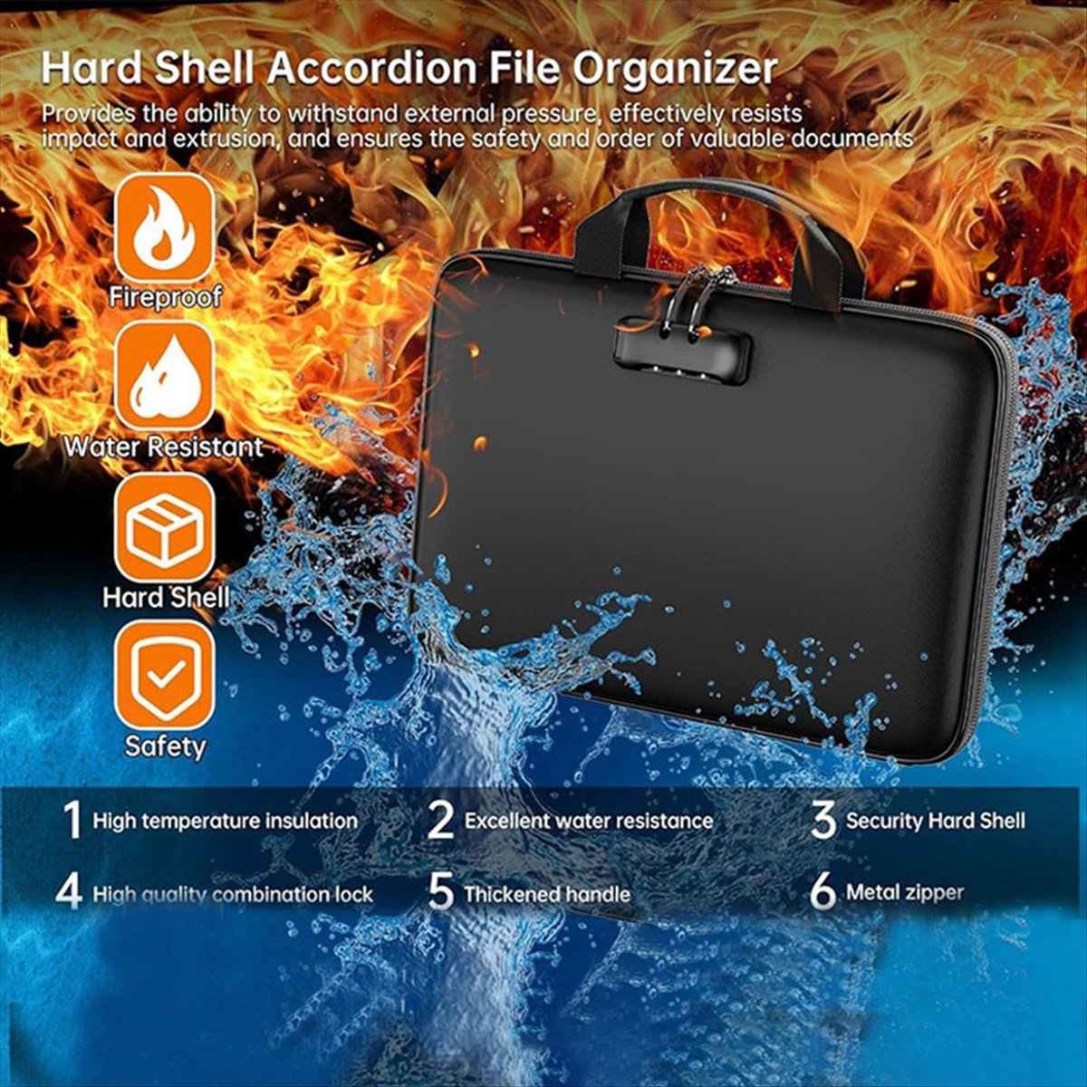 Fireproof Document Organizer B - Fire Safe Document บทวิจารณ์และราคา