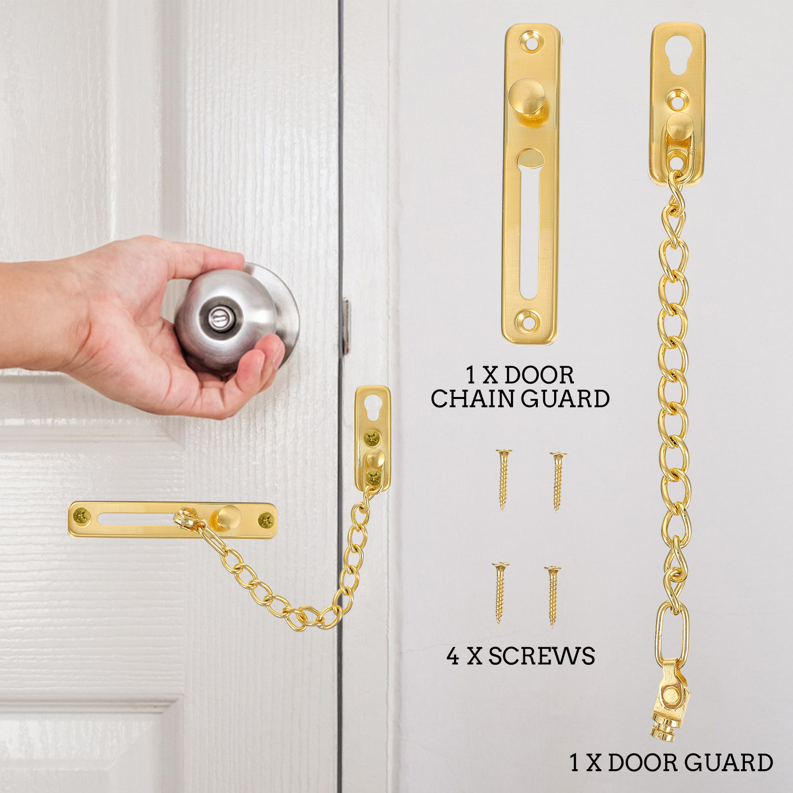 1Set Elegant Stainless Steel D - Security Chain Door บทวิจารณ์และราคา