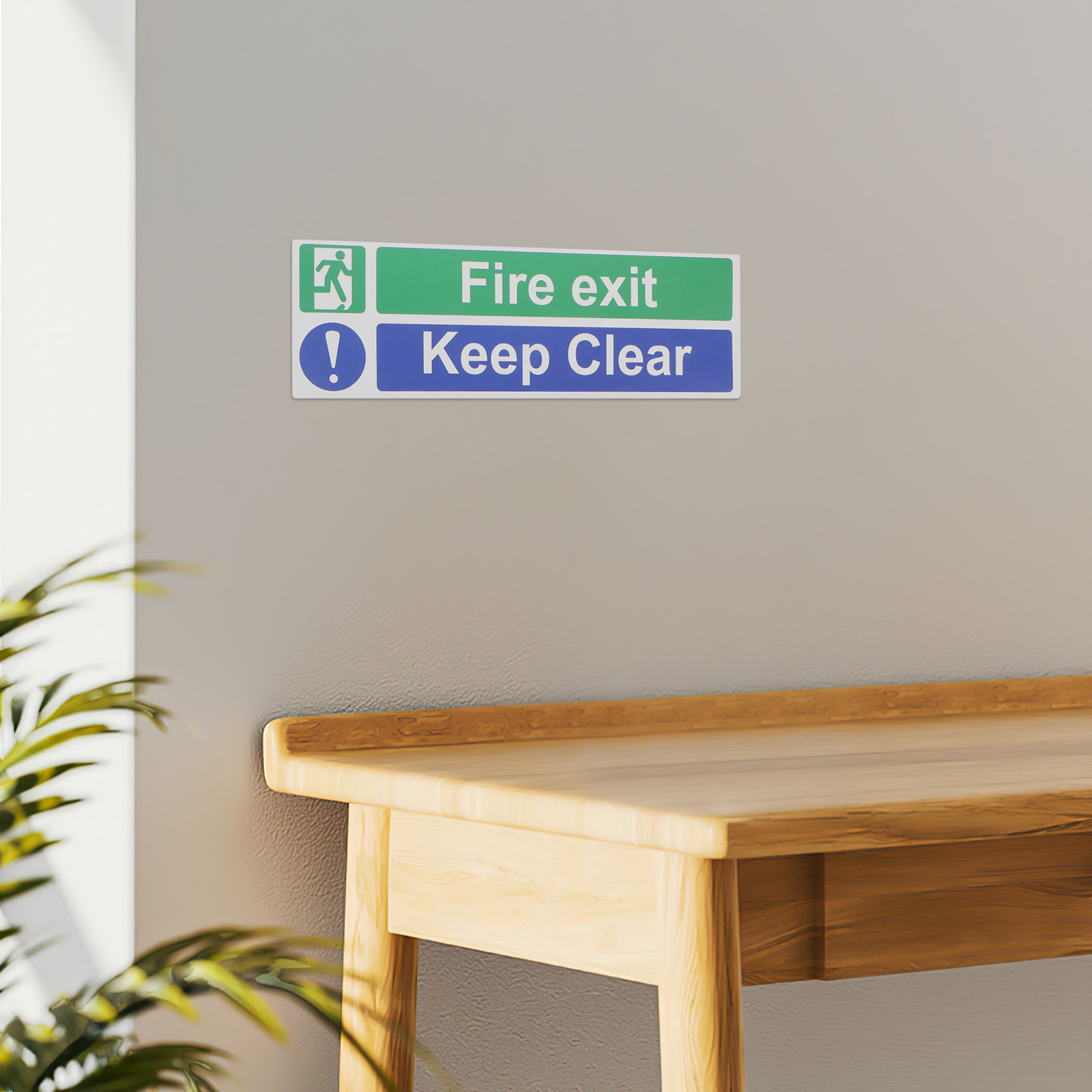 5Pcs Keep Exit Clear Sticker H - Emergency Exit Sign บทวิจารณ์และราคา